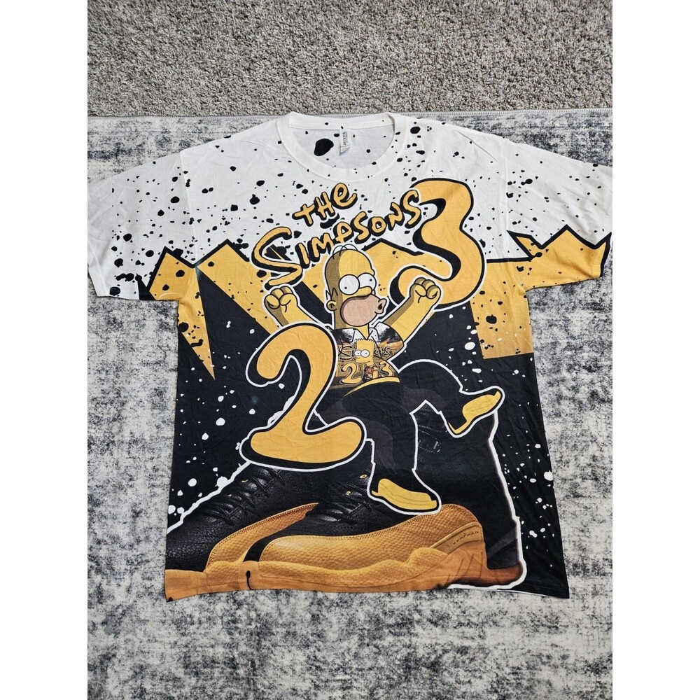 Modern AOP The Simpsons Jordan Boot Jerzees Size Large Homer Bart